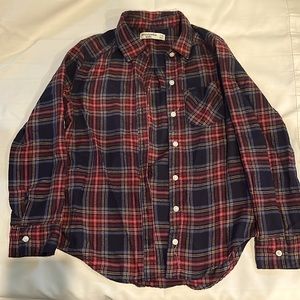 Abercrombie kids long sleeve plaid button down
